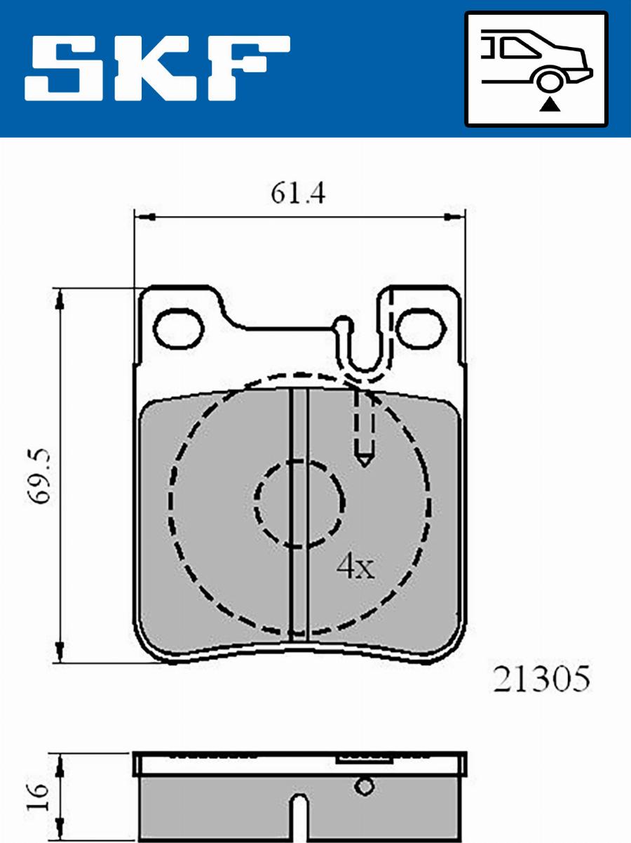 SKF VKBP 90502 - Kit de plaquettes de frein, frein à disque cwaw.fr