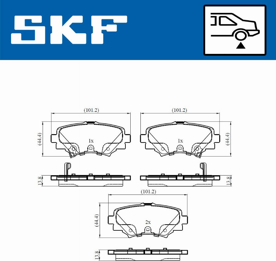 SKF VKBP 90581 A - Kit de plaquettes de frein, frein à disque cwaw.fr