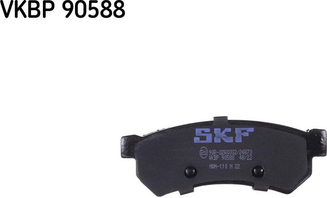 SKF VKBP 90588 - Kit de plaquettes de frein, frein à disque cwaw.fr