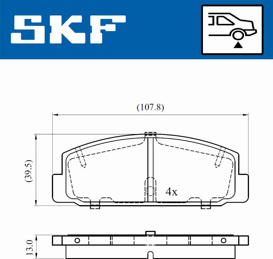 SKF VKBP 90587 - Kit de plaquettes de frein, frein à disque cwaw.fr