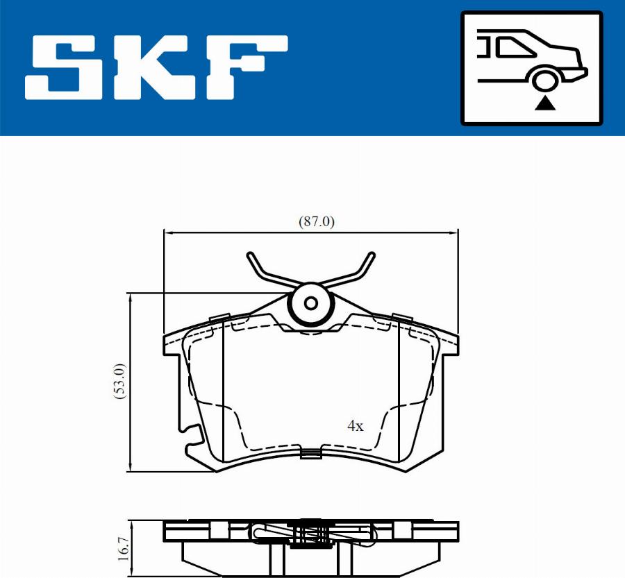 SKF VKBP 90694 - Kit de plaquettes de frein, frein à disque cwaw.fr