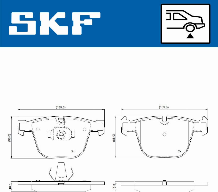 SKF VKBP 90696 - Kit de plaquettes de frein, frein à disque cwaw.fr