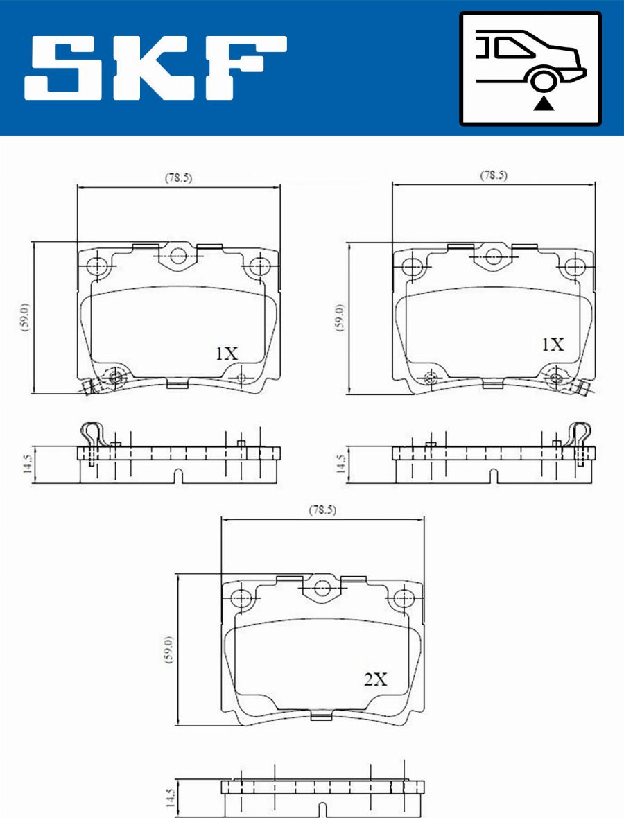 SKF VKBP 90640 A - Kit de plaquettes de frein, frein à disque cwaw.fr