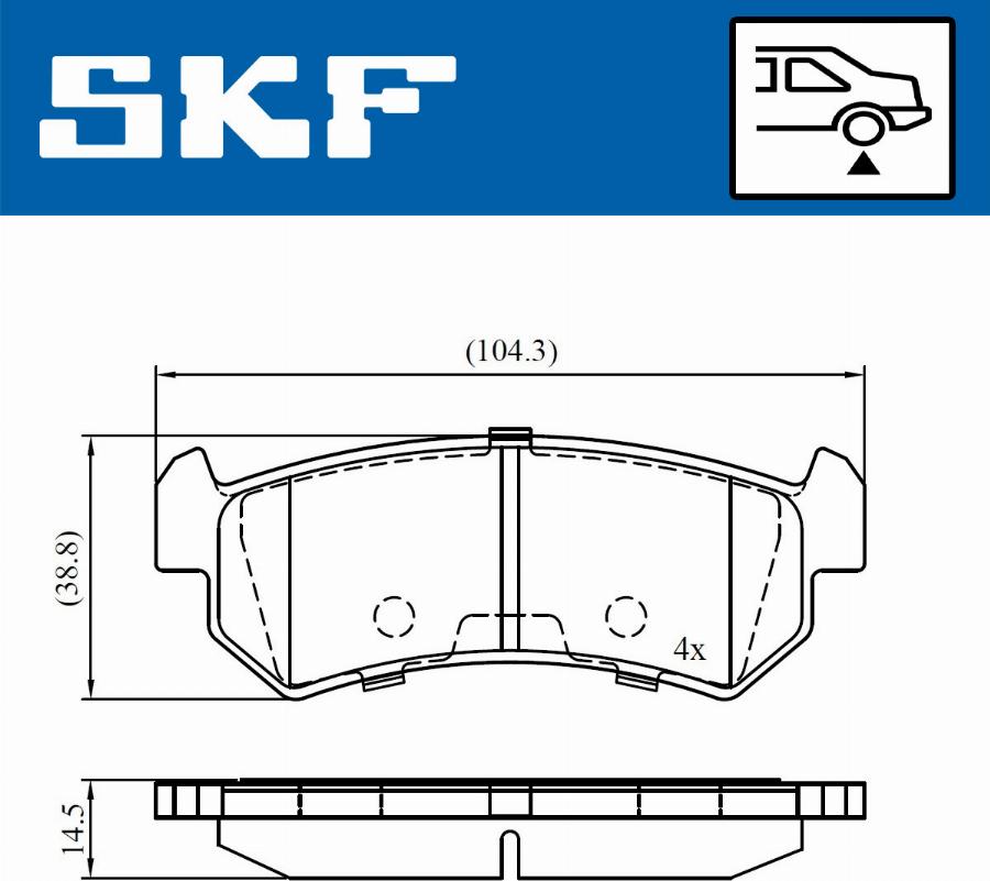 SKF VKBP 90659 - Kit de plaquettes de frein, frein à disque cwaw.fr