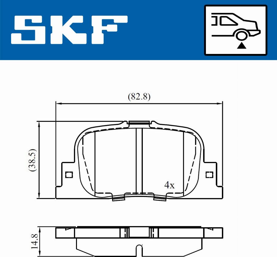 SKF VKBP 90658 - Kit de plaquettes de frein, frein à disque cwaw.fr