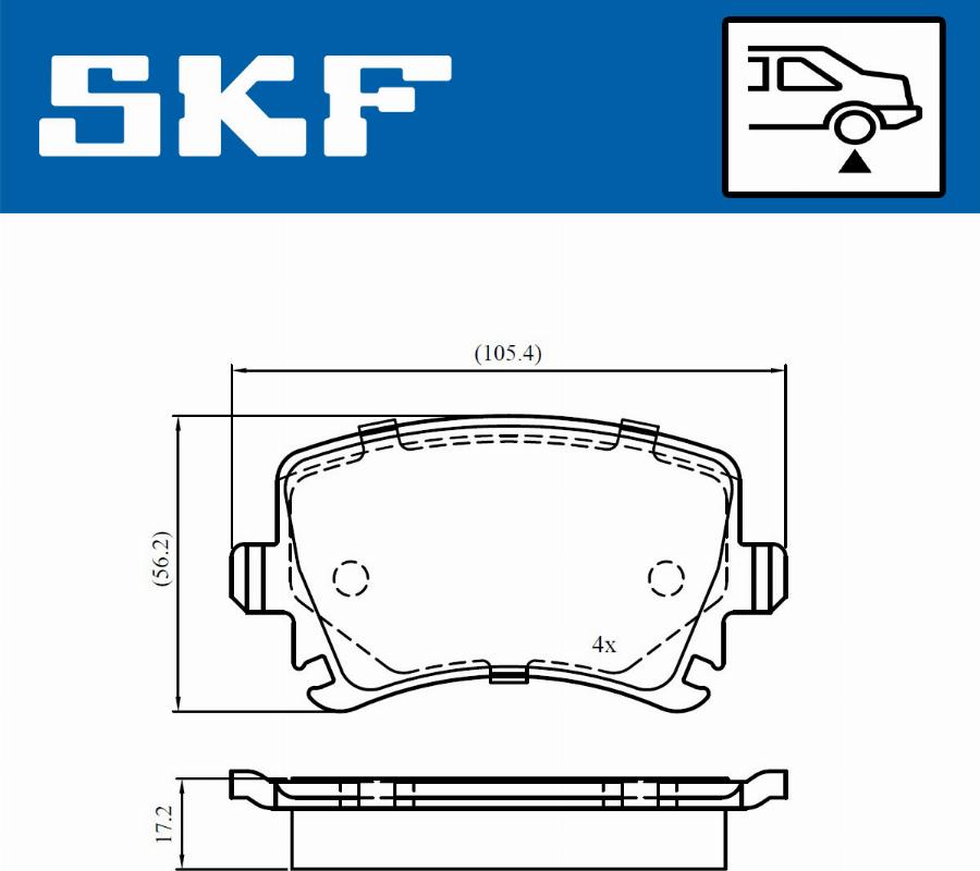 SKF VKBP 90662 - Kit de plaquettes de frein, frein à disque cwaw.fr