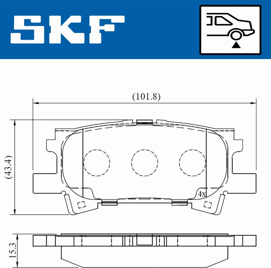 SKF VKBP 90615 - Kit de plaquettes de frein, frein à disque cwaw.fr