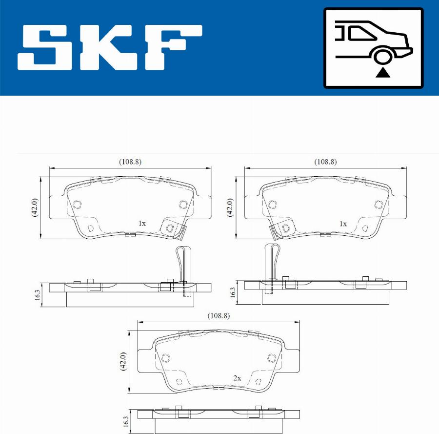 SKF VKBP 90623 A - Kit de plaquettes de frein, frein à disque cwaw.fr