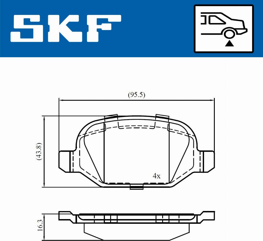 SKF VKBP 90673 - Kit de plaquettes de frein, frein à disque cwaw.fr