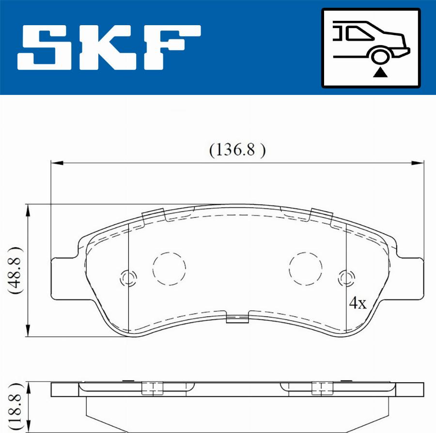 SKF VKBP 90045 - Kit de plaquettes de frein, frein à disque cwaw.fr