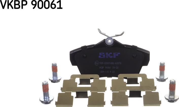 SKF VKBP 90061 - Kit de plaquettes de frein, frein à disque cwaw.fr