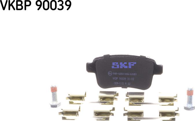 SKF VKBP 90039 - Kit de plaquettes de frein, frein à disque cwaw.fr