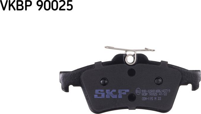 SKF VKBP 90025 - Kit de plaquettes de frein, frein à disque cwaw.fr