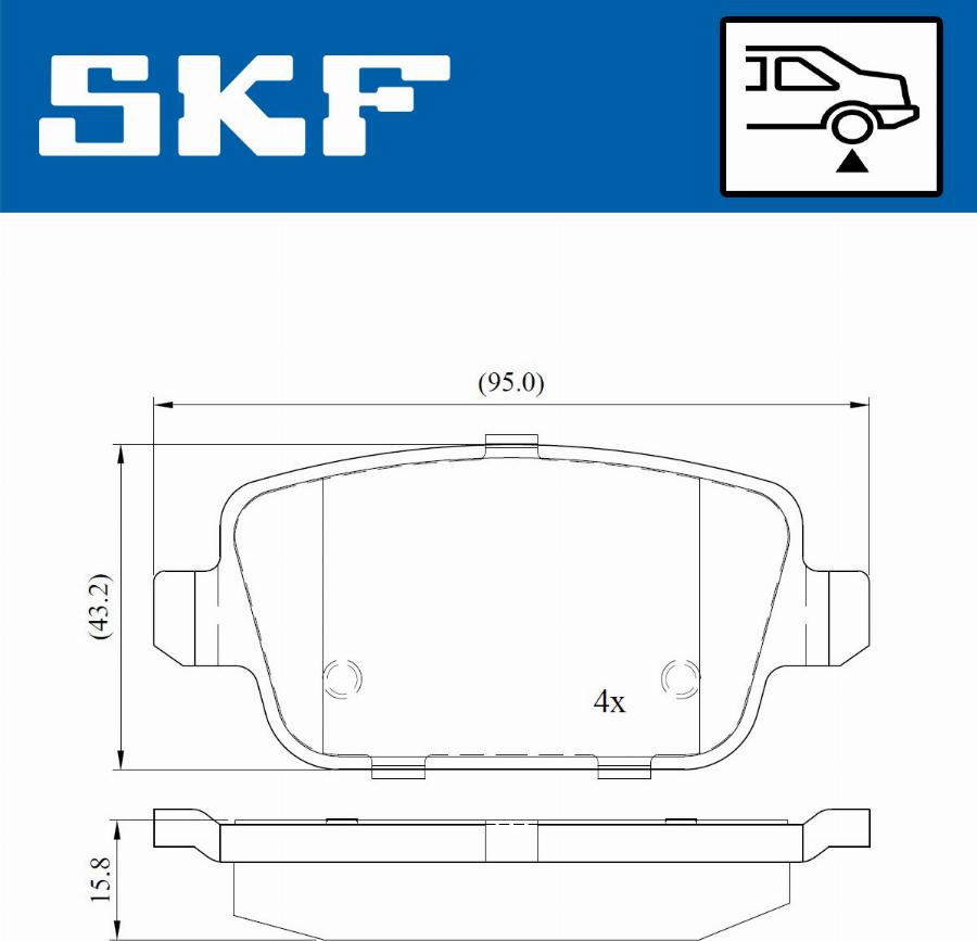 SKF VKBP 90072 - Kit de plaquettes de frein, frein à disque cwaw.fr