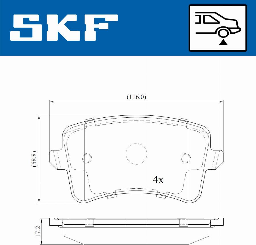 SKF VKBP 90150 - Kit de plaquettes de frein, frein à disque cwaw.fr