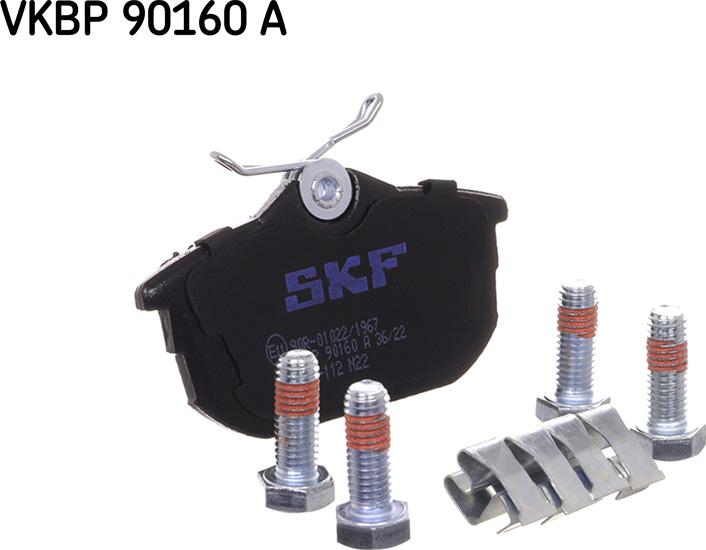 SKF VKBP 90160 A - Kit de plaquettes de frein, frein à disque cwaw.fr