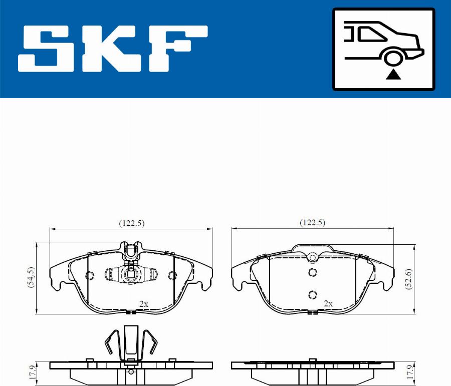 SKF VKBP 90114 - Kit de plaquettes de frein, frein à disque cwaw.fr