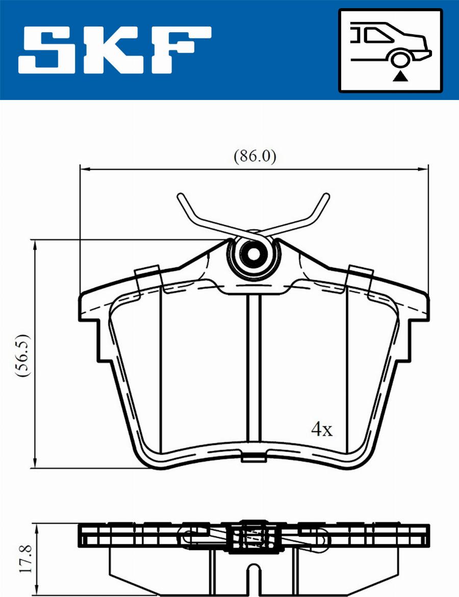 SKF VKBP 90186 - Kit de plaquettes de frein, frein à disque cwaw.fr