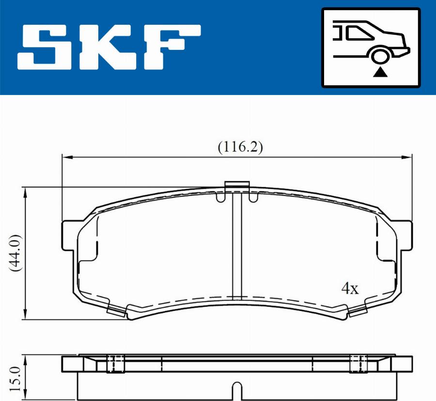 SKF VKBP 90136 - Kit de plaquettes de frein, frein à disque cwaw.fr