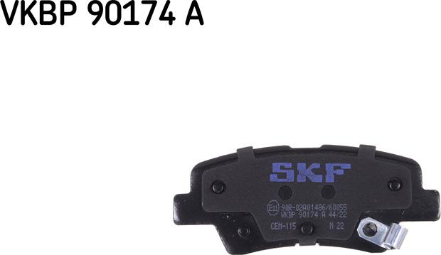 SKF VKBP 90174 A - Kit de plaquettes de frein, frein à disque cwaw.fr