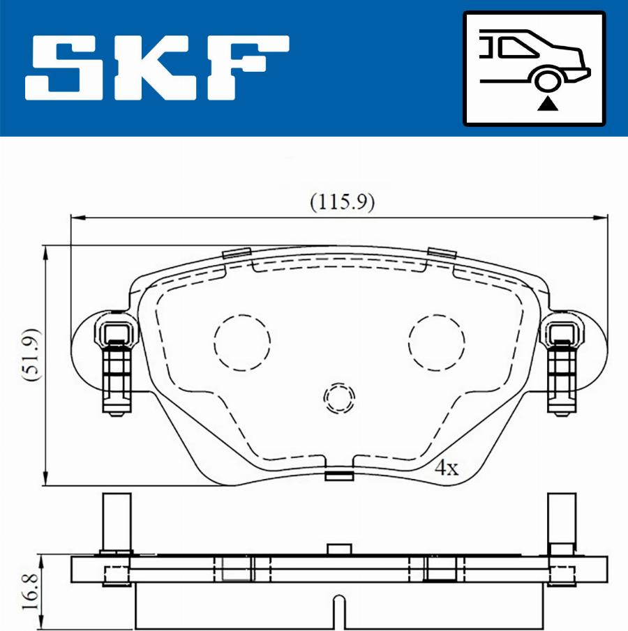 SKF VKBP 90170 - Kit de plaquettes de frein, frein à disque cwaw.fr