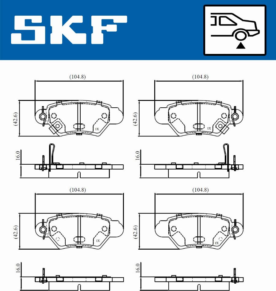 SKF VKBP 90894 A - Kit de plaquettes de frein, frein à disque cwaw.fr