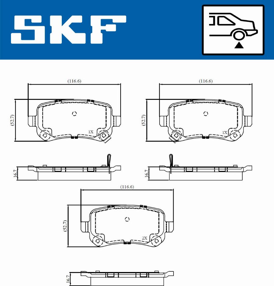 SKF VKBP 90890 A - Kit de plaquettes de frein, frein à disque cwaw.fr