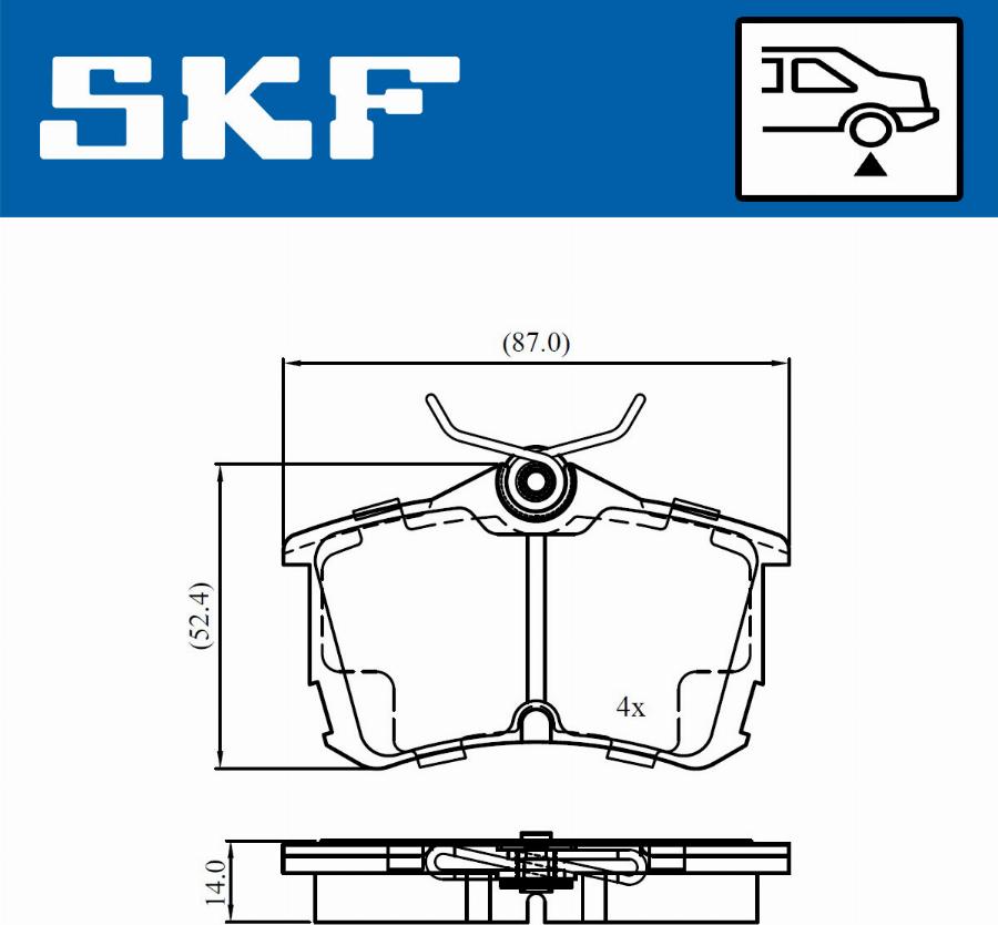 SKF VKBP 90897 A - Kit de plaquettes de frein, frein à disque cwaw.fr