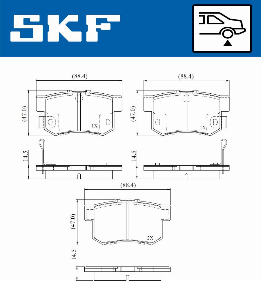 SKF VKBP 90867 A - Kit de plaquettes de frein, frein à disque cwaw.fr