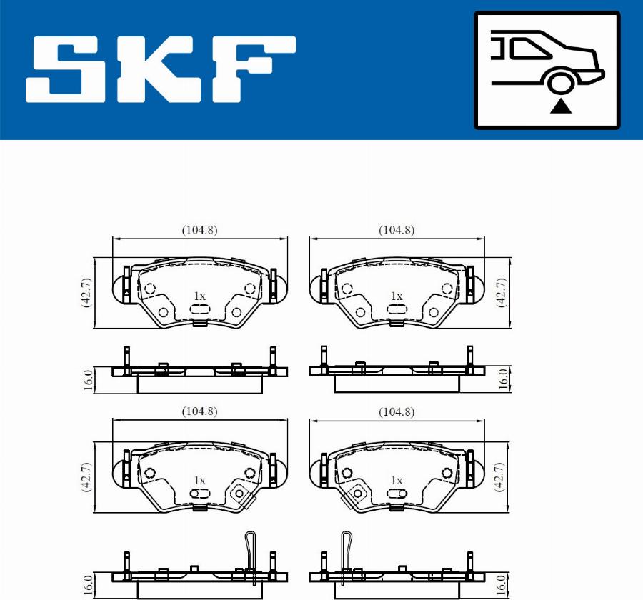 SKF VKBP 90806 A - Kit de plaquettes de frein, frein à disque cwaw.fr