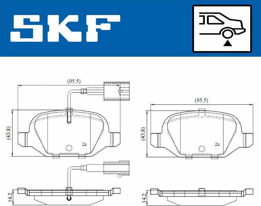 SKF VKBP 90391 E - Kit de plaquettes de frein, frein à disque cwaw.fr