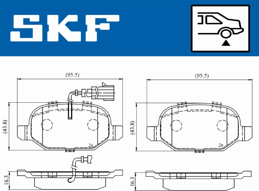 SKF VKBP 90398 E - Kit de plaquettes de frein, frein à disque cwaw.fr