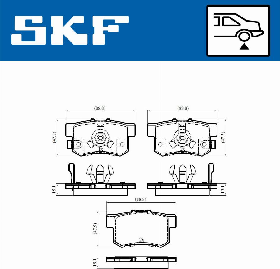 SKF VKBP 90397 A - Kit de plaquettes de frein, frein à disque cwaw.fr