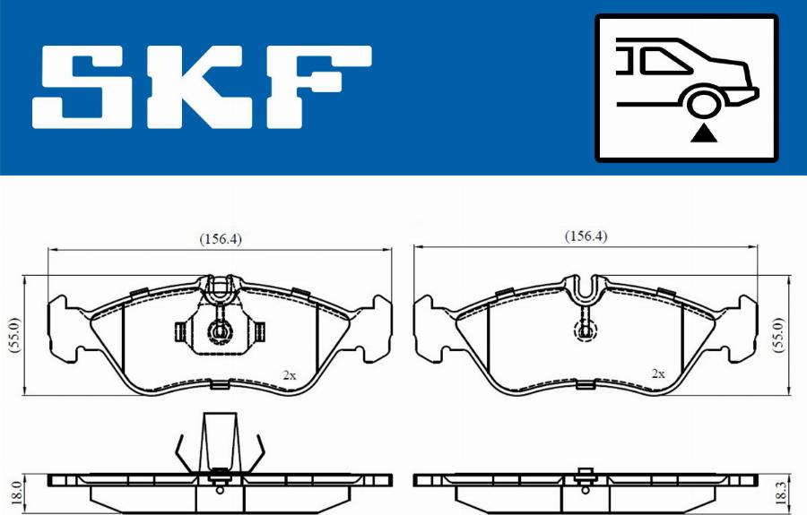 SKF VKBP 90362 - Kit de plaquettes de frein, frein à disque cwaw.fr