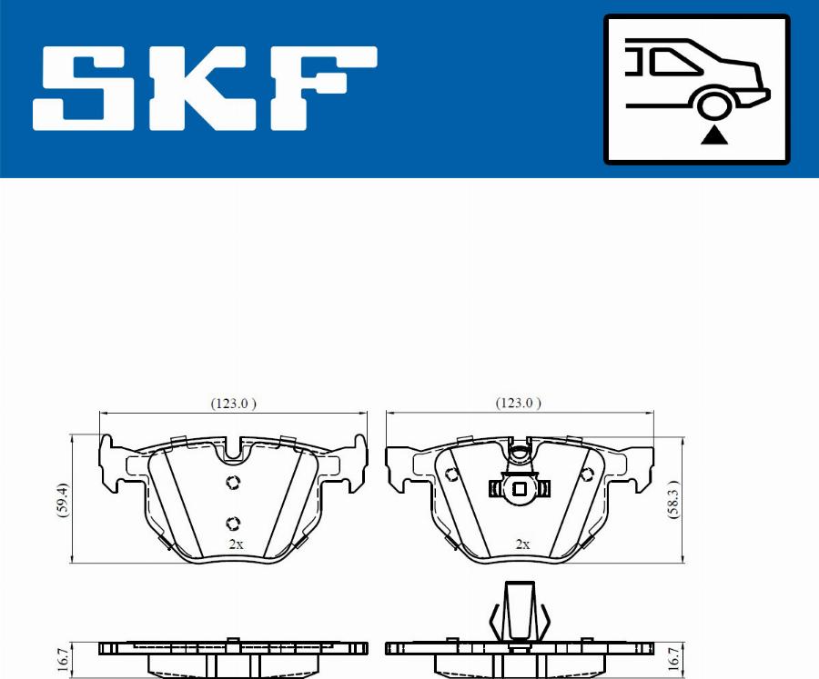 SKF VKBP 90316 - Kit de plaquettes de frein, frein à disque cwaw.fr