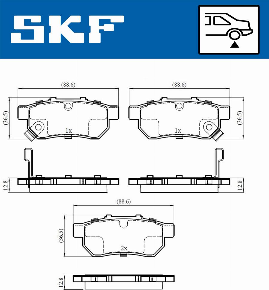 SKF VKBP 90381 A - Kit de plaquettes de frein, frein à disque cwaw.fr