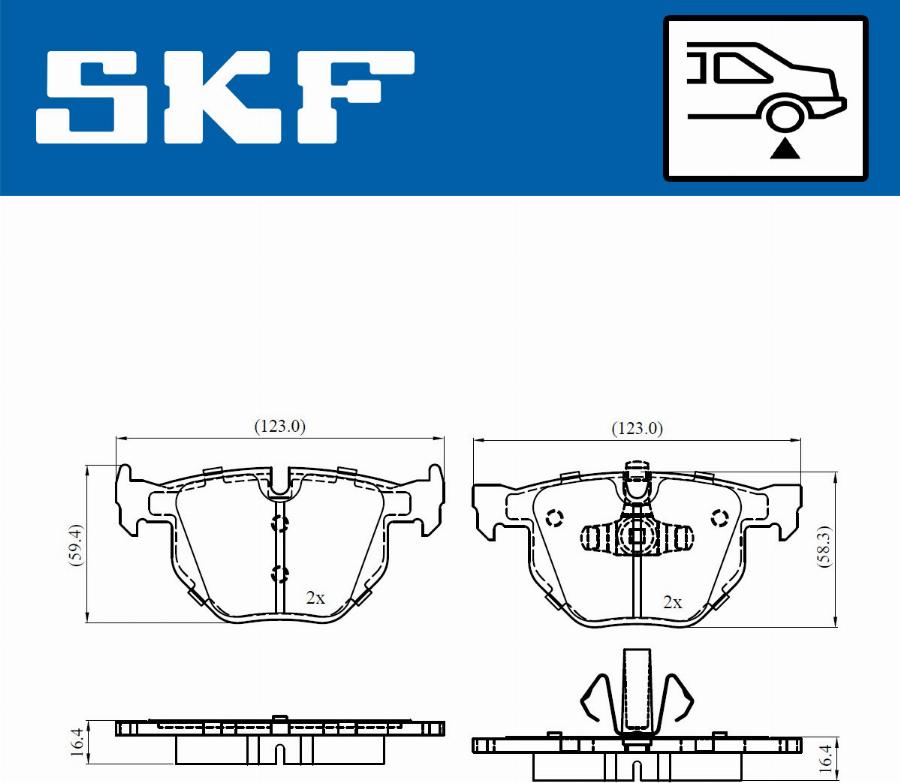 SKF VKBP 90372 - Kit de plaquettes de frein, frein à disque cwaw.fr