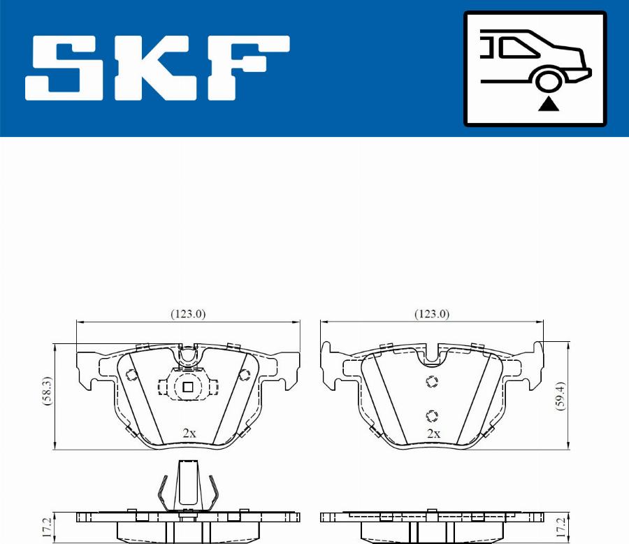 SKF VKBP 90240 - Kit de plaquettes de frein, frein à disque cwaw.fr