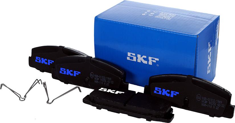 SKF VKBP 90255 - Kit de plaquettes de frein, frein à disque cwaw.fr