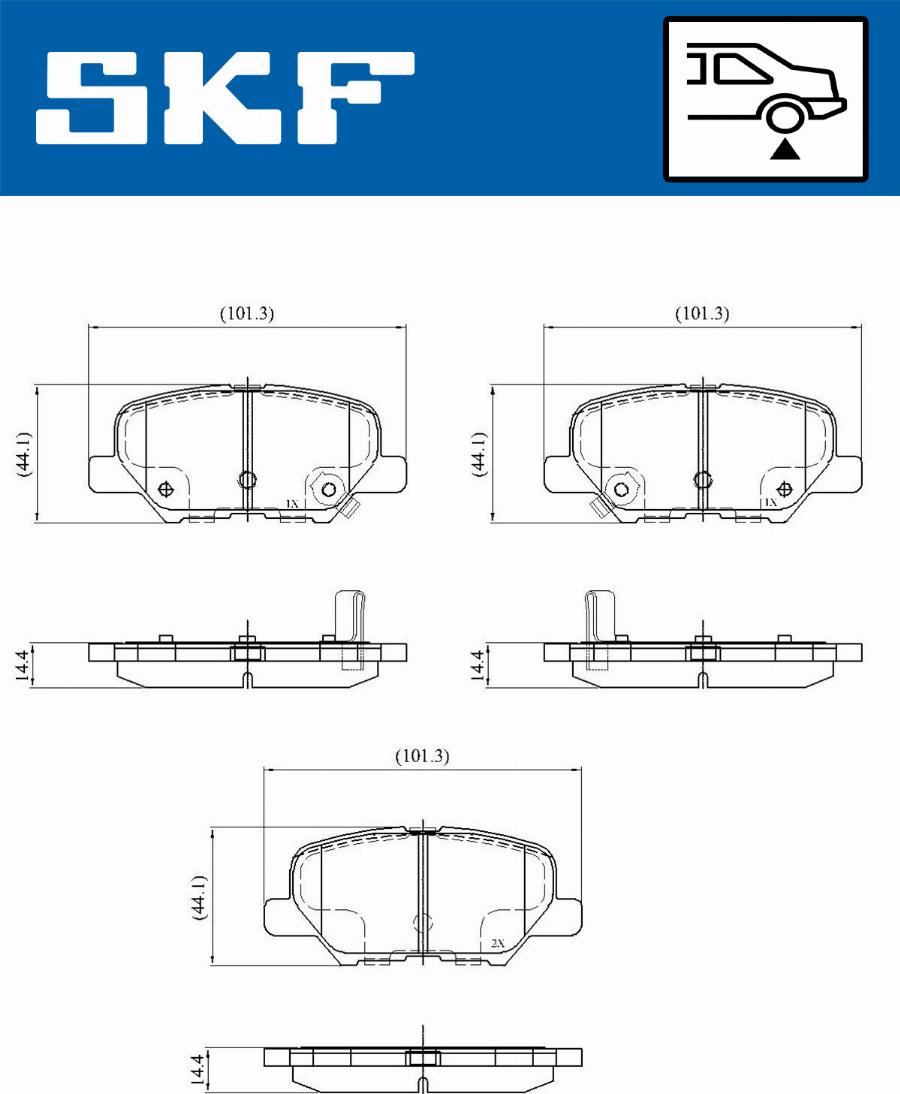 SKF VKBP 90253 A - Kit de plaquettes de frein, frein à disque cwaw.fr