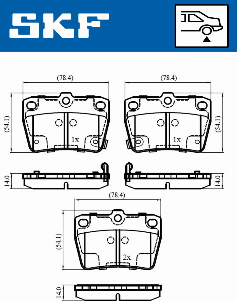 SKF VKBP 90288 A - Kit de plaquettes de frein, frein à disque cwaw.fr