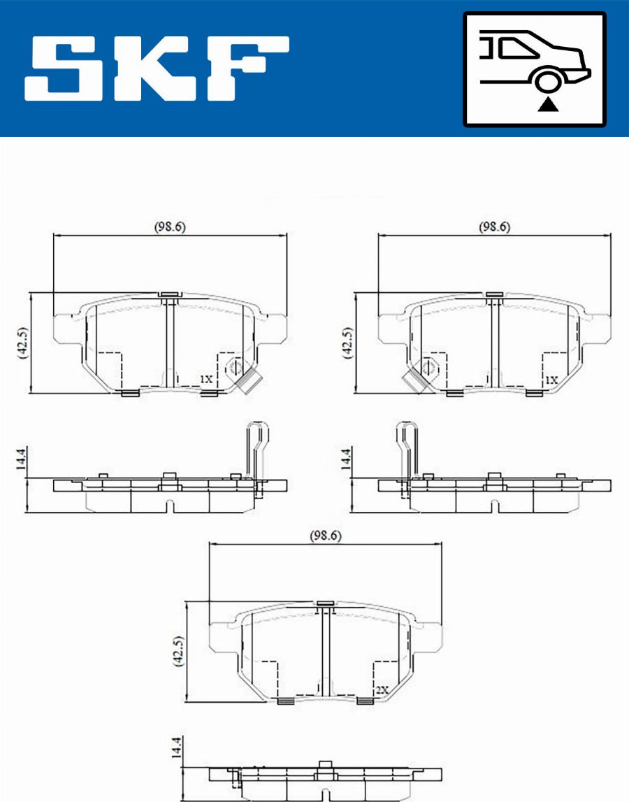 SKF VKBP 90282 A - Kit de plaquettes de frein, frein à disque cwaw.fr