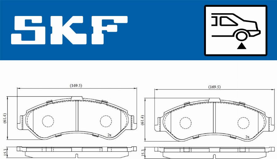 SKF VKBP 90221 - Kit de plaquettes de frein, frein à disque cwaw.fr