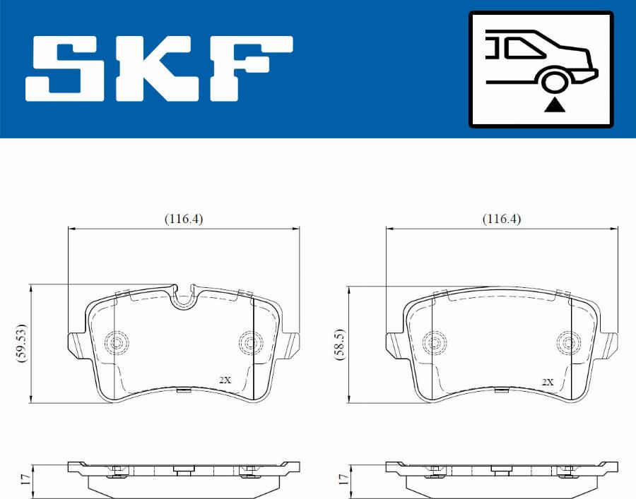 SKF VKBP 90792 E - Kit de plaquettes de frein, frein à disque cwaw.fr