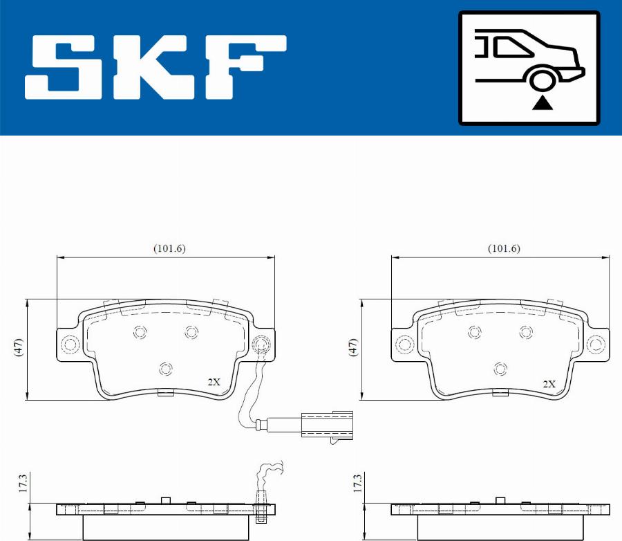 SKF VKBP 90787 E - Kit de plaquettes de frein, frein à disque cwaw.fr