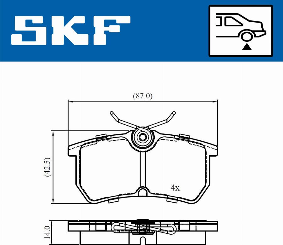 SKF VKBP 90730 - Kit de plaquettes de frein, frein à disque cwaw.fr