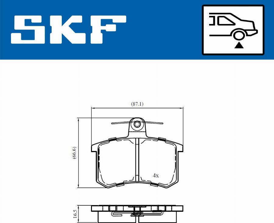 SKF VKBP 90725 - Kit de plaquettes de frein, frein à disque cwaw.fr