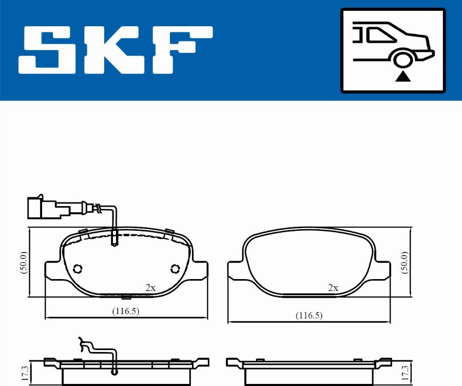 SKF VKBP 91046 E - Kit de plaquettes de frein, frein à disque cwaw.fr