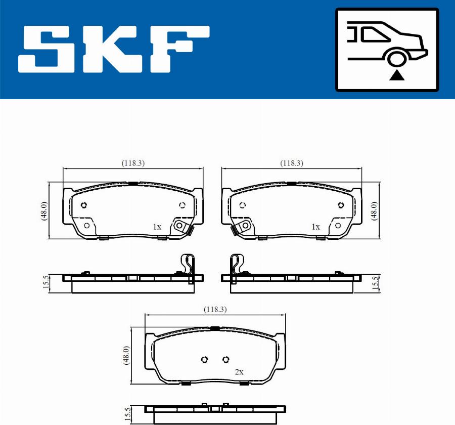 SKF VKBP 91082 A - Kit de plaquettes de frein, frein à disque cwaw.fr