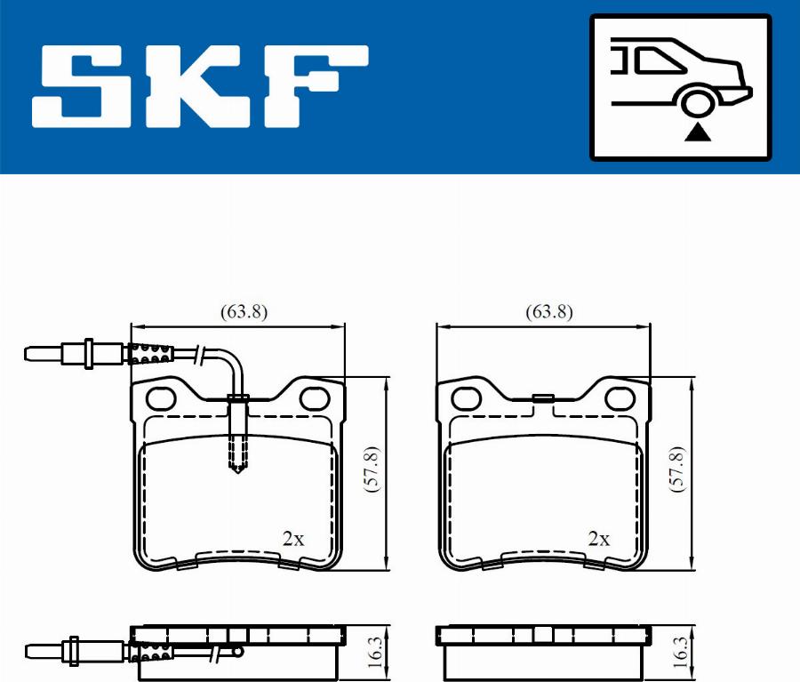 SKF VKBP 91032 E - Kit de plaquettes de frein, frein à disque cwaw.fr